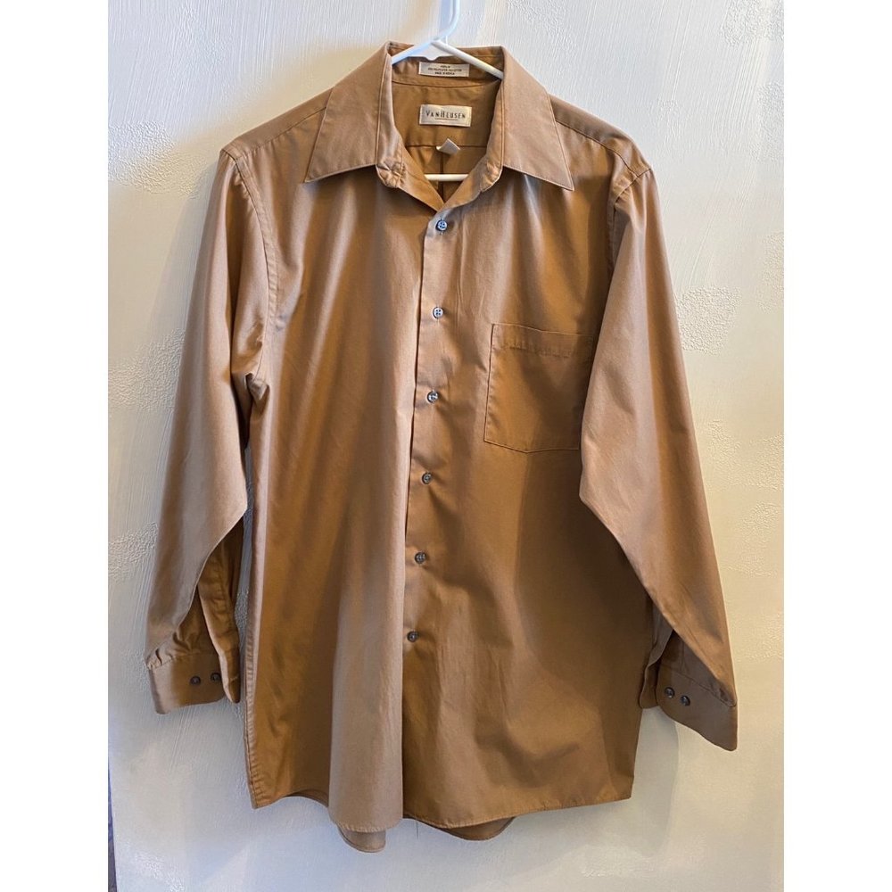 Light brown button down dress shirt